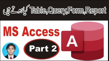 ms access tutorial for beginners part 2| Query | Form | Report in MS Access | Urdu/Hindi | Sir Majid