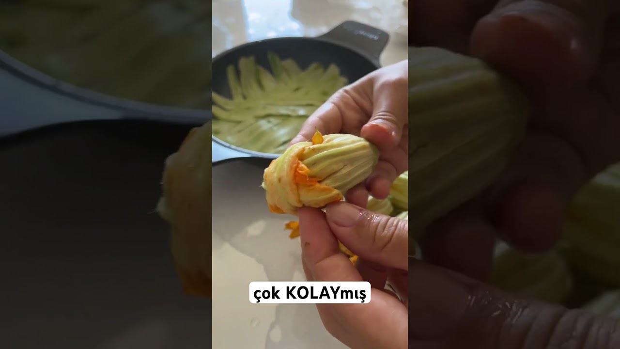 Daha önce kabak çiçeği dolması yaptınız mı ????#pratiktarifler #food #yemektarifleri #tarif #shorts