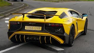 Supercars in Alderley edge (Lamborghini aventador sv, Ferrari 812×2, Porsche gt3rs×2, Mercedes slr)
