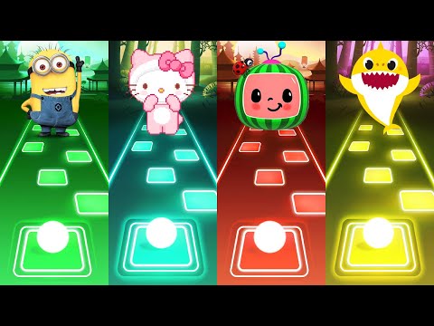 Minions — Hello Kitty — Cocomelon — Baby Shark !! tiles hop EDM Rush !! tiles hop game