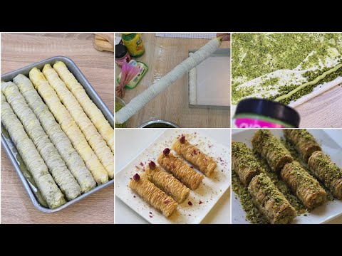 بقلاوة بعجينة الفيلو مع جميع النصائح خطوة بخطوة بقلاوة بالكاوكاو بقلاوة بالفستق و كريمة البيستاشيو