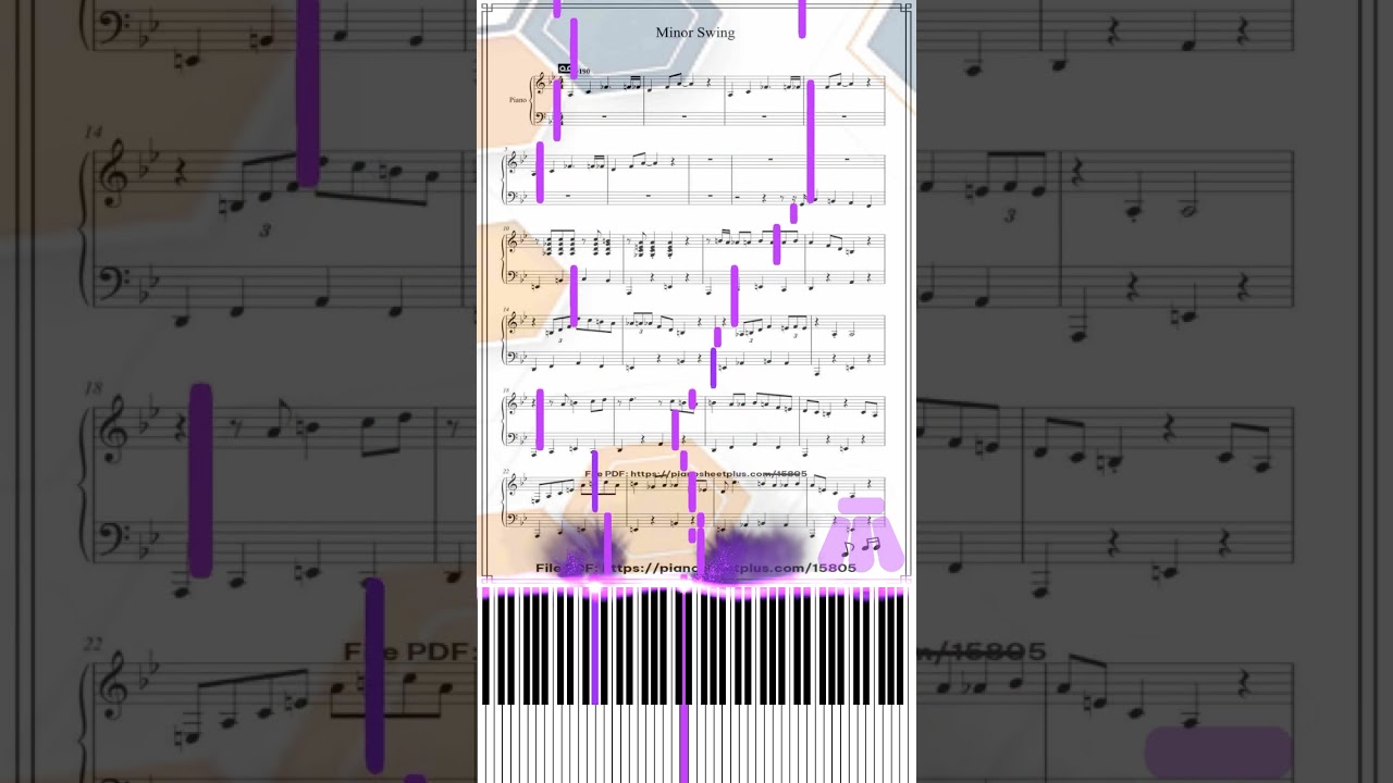 Free Piano Sheet Minor Swing by Django Reinhardt