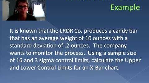 X bar and R charts (Video 41)