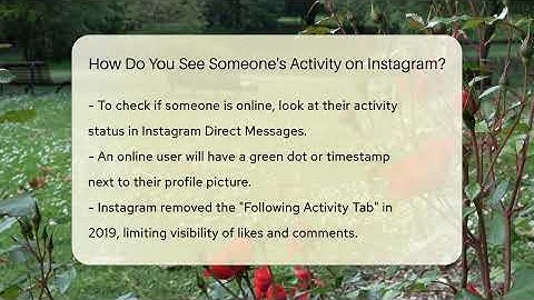 How Do You See Someone