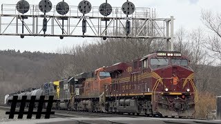 Pennsylvania Railroad Heritage Unit NS 8102 ES44AC at PRR Signals Aluminum Bridge in Fostoria, PA