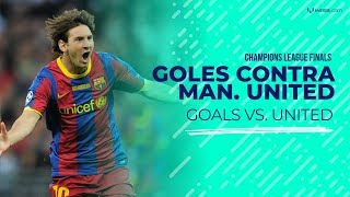 Goles de Leo Messi al Manchester United