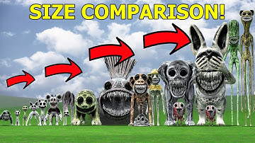 NEW All ZOONOMALY MONSTERS SIZE COMPARISON In Garry