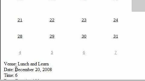 Creating Event Calendar in ASP .NET - Part 4 of 5