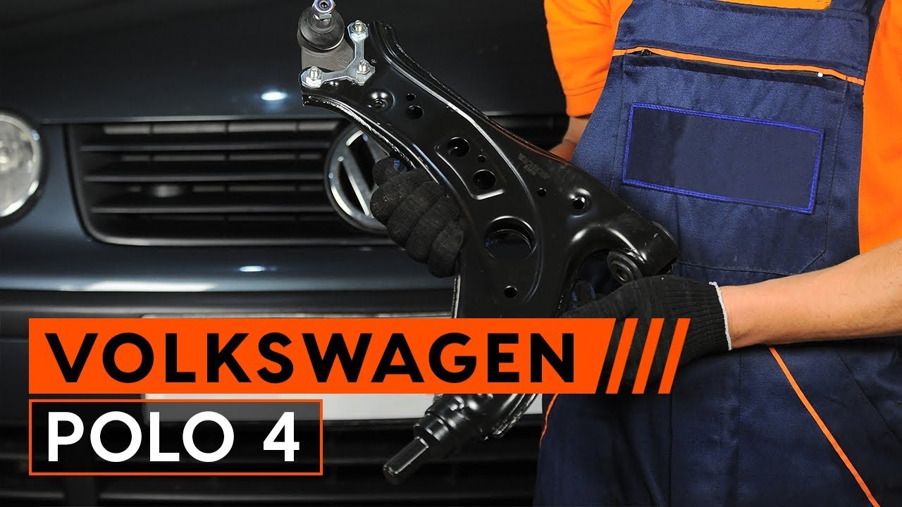 How to change suspension arm on VW POLO 4 [TUTORIAL AUTODOC] - YouTube