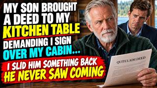 My Son Brought a Deed to My Kitchen Table Demanding I Sign Over My Cabin