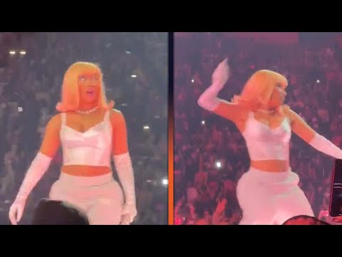 Nicki Minaj Chucks Object Back At Fans Who Threw It At Her During Concert