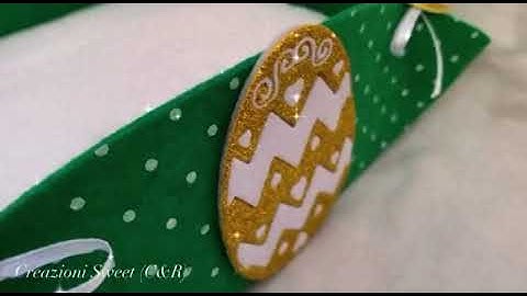 Porta tovaglioli di Pasqua in feltro con decorazioni