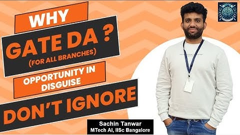 😎 Why prepare for GATE DA 2025/2026 💯 | Sachin Sir | IISc B | Mindmatrix | Guidance & Motivation