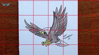 Kolay uçan kartal nasıl çizilir - adım adım çizim - hayvan çizimleri