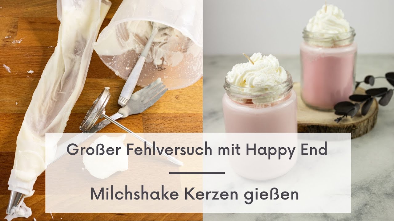 Großer Fehlversuch mit Happy End I Wax Frosting I Geschlagenes Wachs I Milchshake Kerze I Anleitung