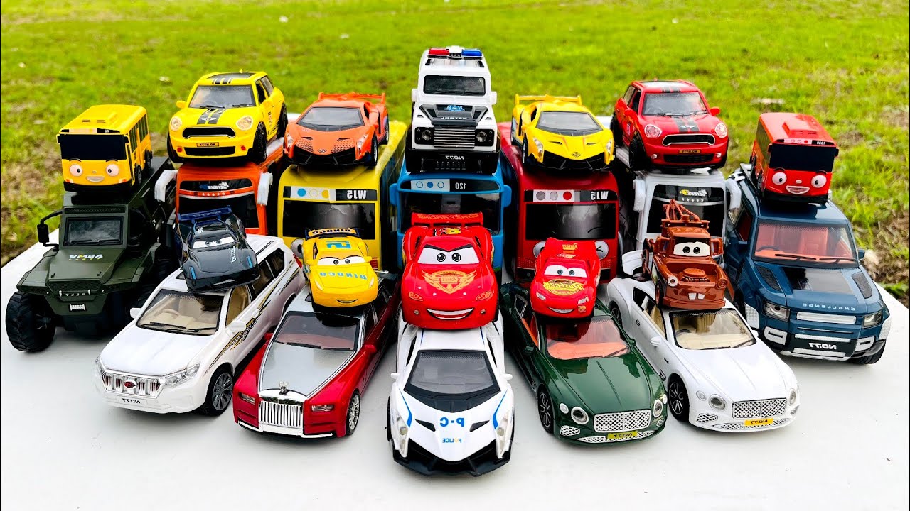 Disney Pixar Cars Unboxing Review Lightning McQueen, Tow Mater, Doc Hudson, Sally Carrera, Tayo #334