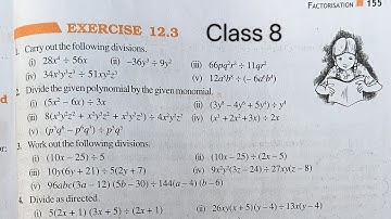 Class 8th Maths Exercise 12.3। Class 8 Maths Chapter 12.3। NCERT । Factorisation । #class8thmaths 