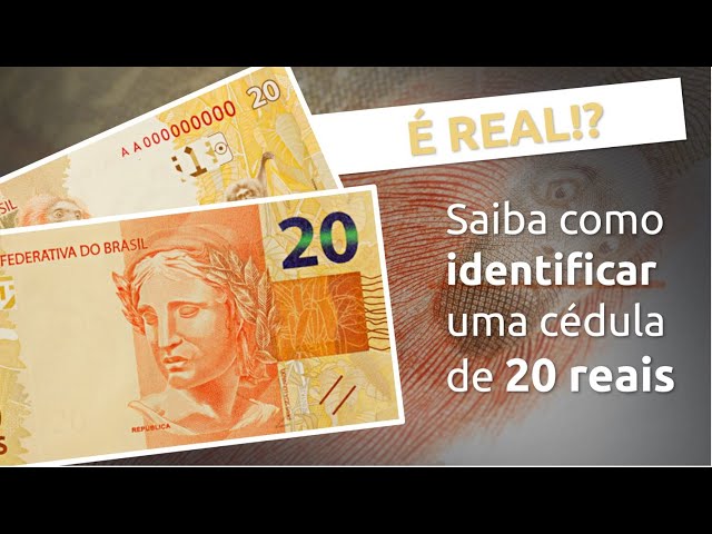 Itens de segurança da cédula do Real - R$ 20 