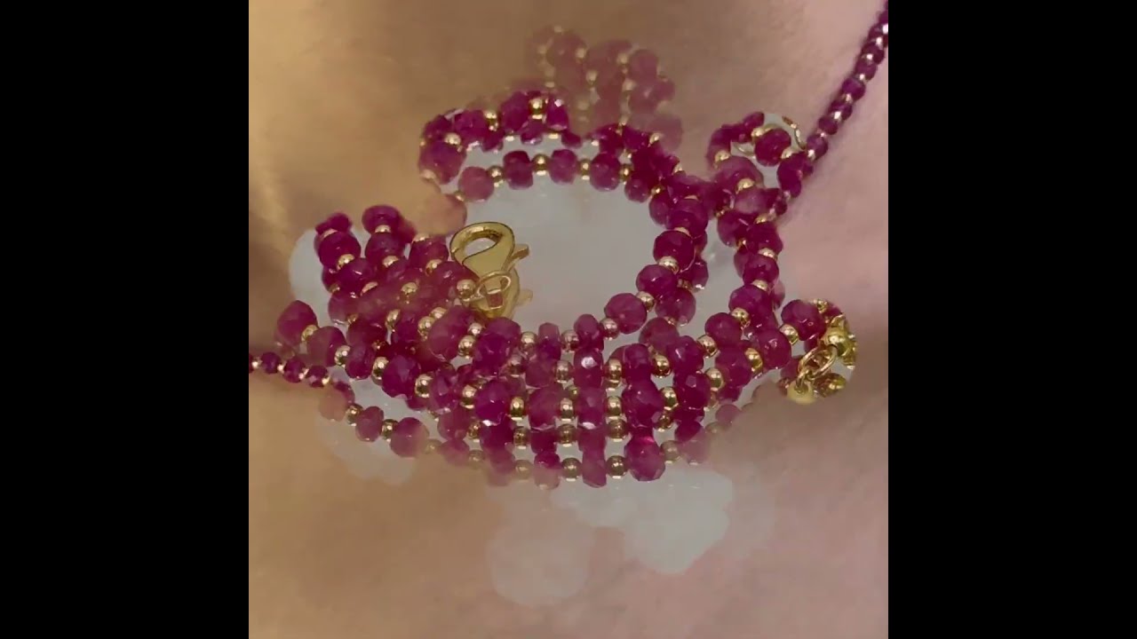 Classic Natural Ruby Facet Rondelle 4 mm Necklace Sterling Silver 925 July Birthstone Jewelry