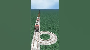 Train Drift at Risky Curved Tracks 😲🔥 | Different Railroad | Train Simulator #Shorts
