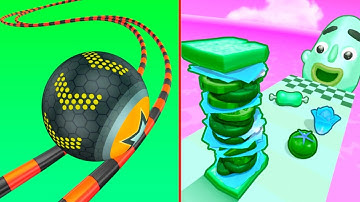 Going Balls VS Sandwich Runner ,Android iOS Gameplay | Walkthrough , Ball Colour Run  New Update