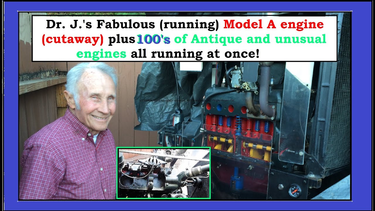 100s of Vintage Engines running at once, including Dr.J's cutaway ...