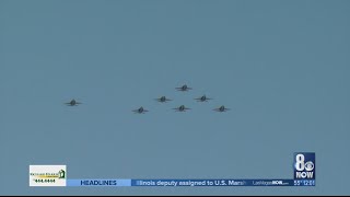 Blue Angels squadron fly over Las Vegas