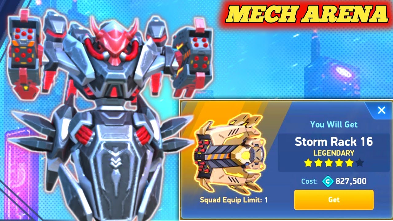 Finally Storm Rack 16 Unlock 🔓 | Storm Rack 16 Gameplay - Mech Arena ...