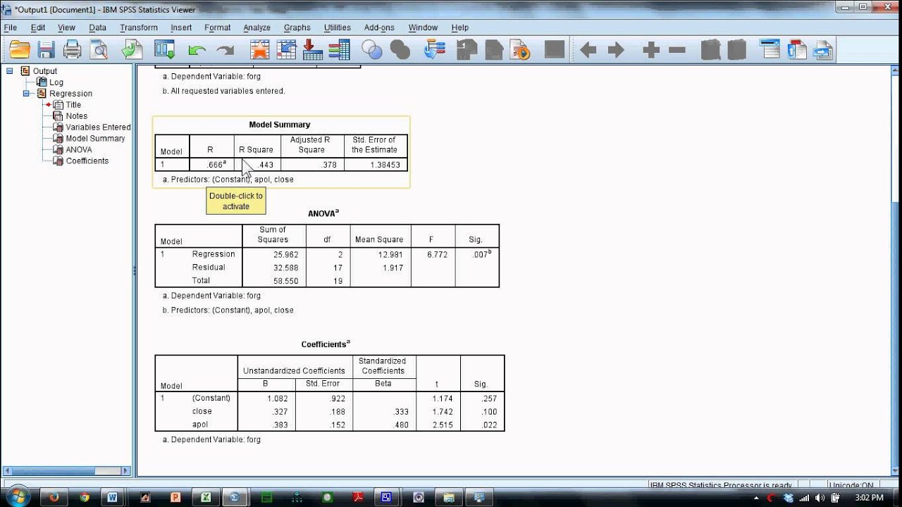 assignment using spss