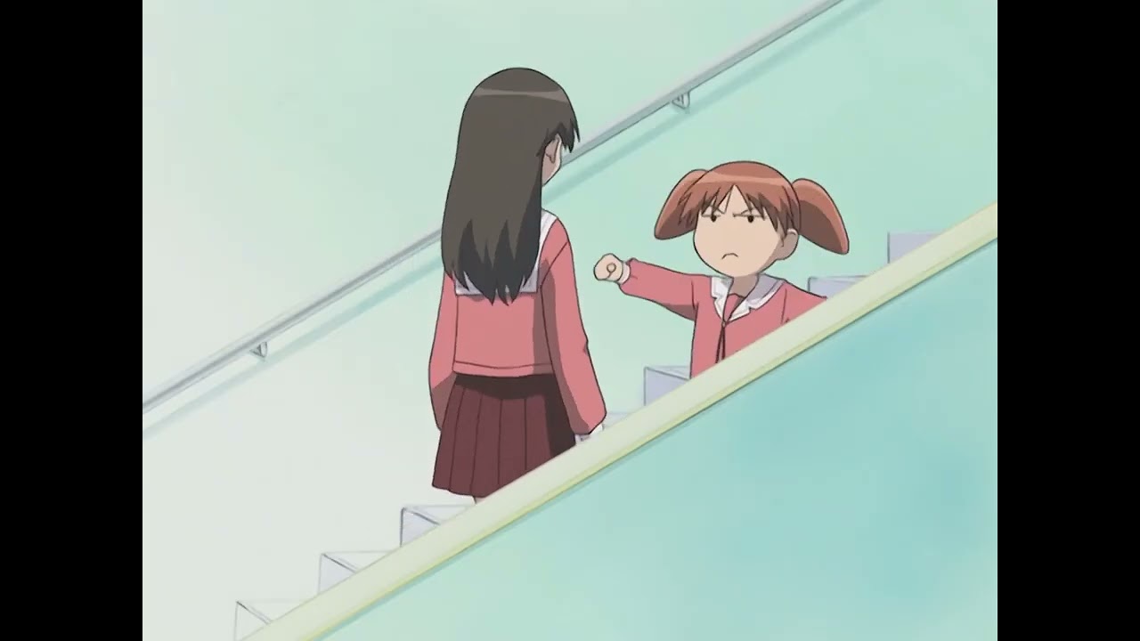 azumanga daioh chiyo-chan going down stairs - YouTube