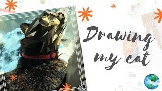 Stress Relief - Drawing my cat in Poly Planet - Drawing timelapse #4 screenshot 5
