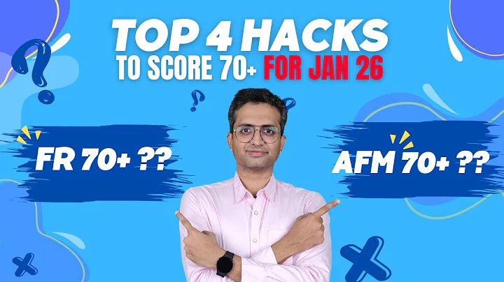 Want 70+ in FR & AFM?? Do THIS Now | CA Final Jan 26