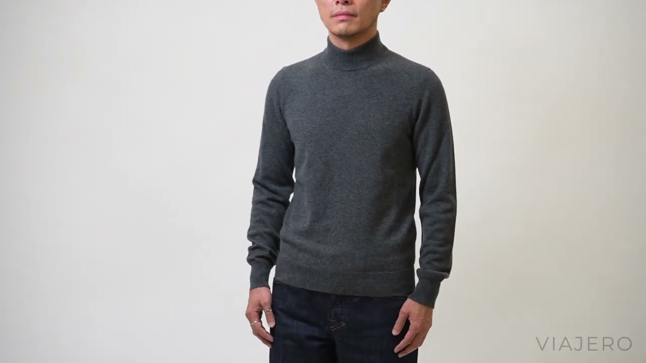 BAFY】カシミヤ100%の極上モックネックニット - YouTube