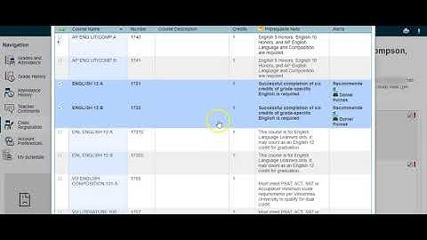 PowerSchool Course Selection Video