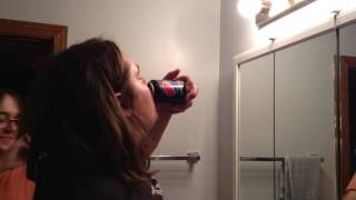 Sam shotguns his 20th Pepsi Max