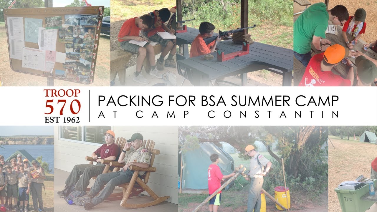 Packing for BSA Summer Camp at Camp Constantin YouTube