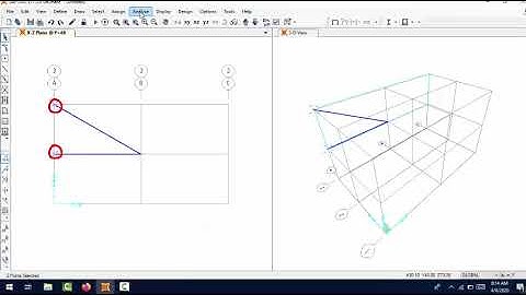 Analysis of a simple structure using SAP2000