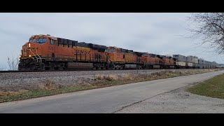 🔥😎🔥 (High-Def!) Fast Moving BNSF Blasting out of Mazon, IL! 👍