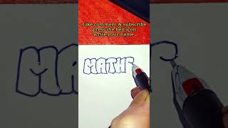 Player Profile On request Name writing || Bubble letters name writing || #alphabets #calligraphy #art #name