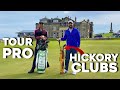 Playing golf with HICKORY (wooden) clubs at St Andrews!