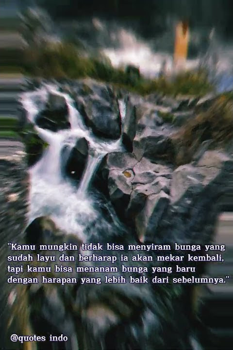 Quotes -  'Kamu mungkin tidak bisa menyiram bunga yang sudah layu #story