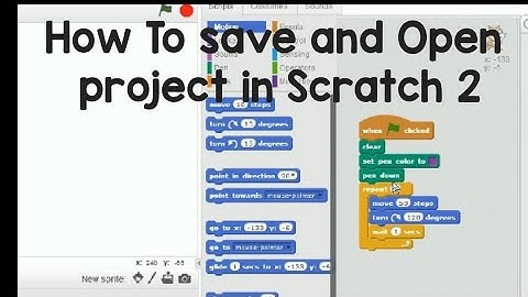 How save and Open project in scratch// scratch tutorials//learn it 9M