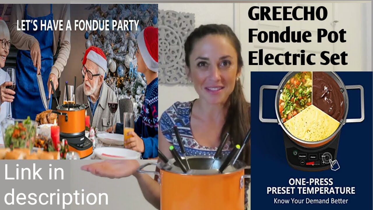 electric fundue pot set GREECHO Fondue Pot Electric Set grill