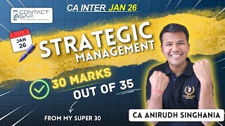 I Predicted CA Inter SM Jan 26 Paper? | 30/35 marks from my Super 30 | SM Paper EXPOSED | CA Anirudh