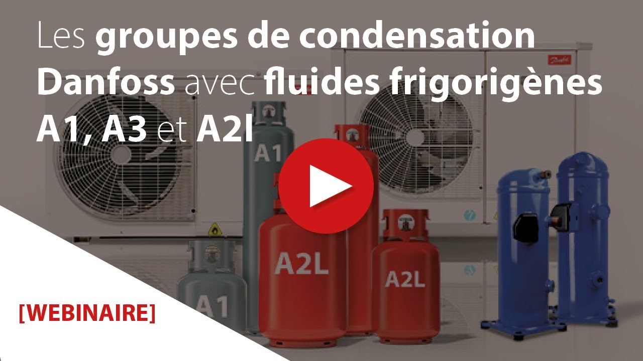 Gamme de groupes de condensation Danfoss avec fluides frigorigènes A1, A3 et A2l