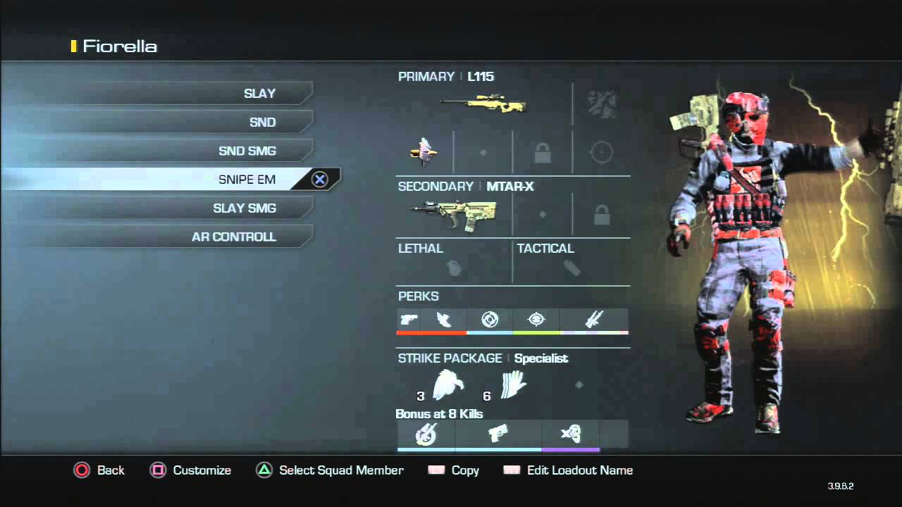 Class setups for competitive Call of Duty Ghosts