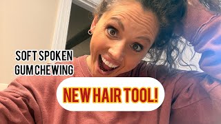 ASMR GRWM Using a New Hair Tool 💗 Soft Spoken + Gum Chewing screenshot 2