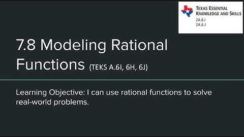 Algebra 2 Lesson 7.8 Modeling Rational Equations