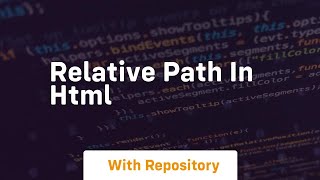 relative path in html