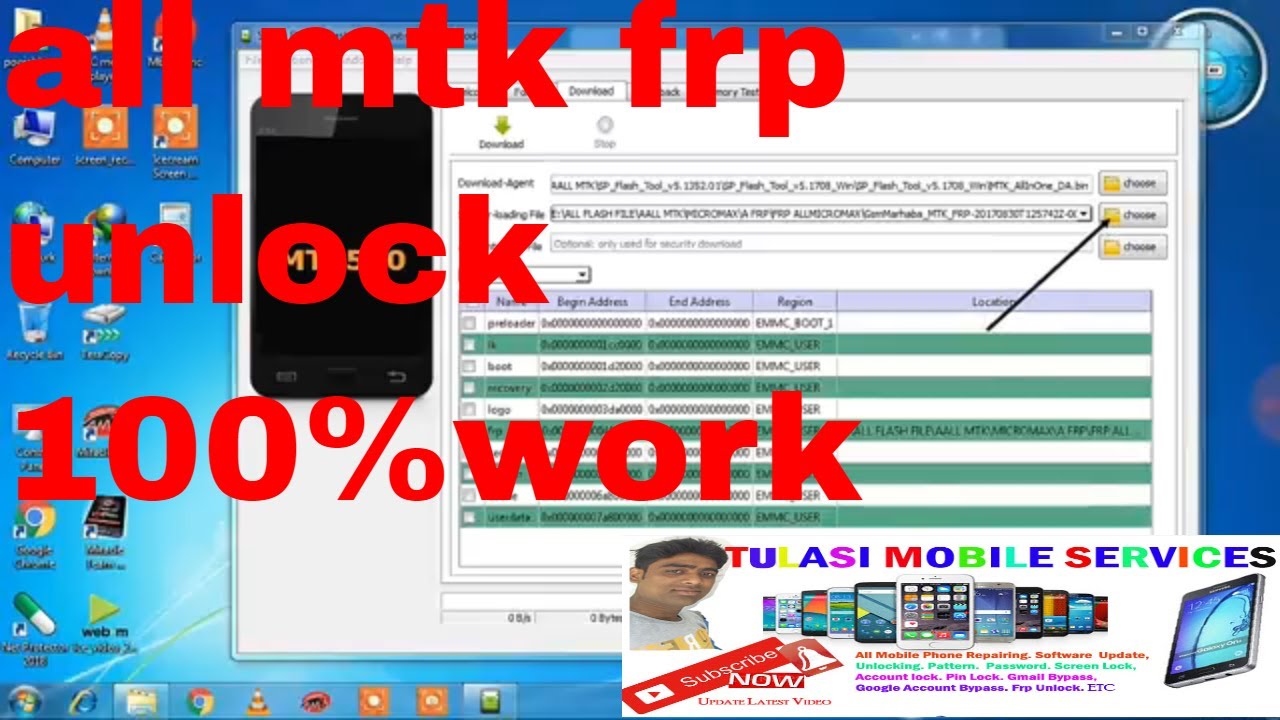 mtk helio p35 all mtk cpu frp unlock by sp flash tool MTK SUPPORT_MT6572M_MT6735M Lava_A1 MT6580 MT6592